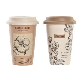 TAZA CAFE TAKE AWAY CERAMICA 390ML BOTANIC