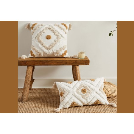 FUNDA COJIN BOHO ROMBOS