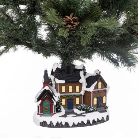 PIE ARBOL CASITA LED